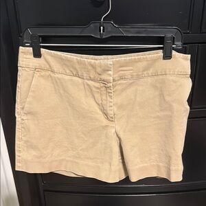 LOFT Tan Bermuda Shorts Tailored Cotton Blend